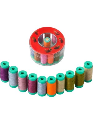 Dikiş Ipliği Seti – 120 Numara Polyester, 12 Renkli 4 cm Bobin / Dayanıklı, Parlak ve Yüksek