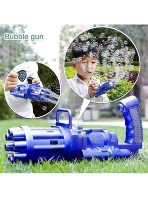 Hyd Pilli Köpüklü Oyuncak Köpük Makinesi Tabancası Bubble Machine +Baloncuk Likitli Çok Renkl