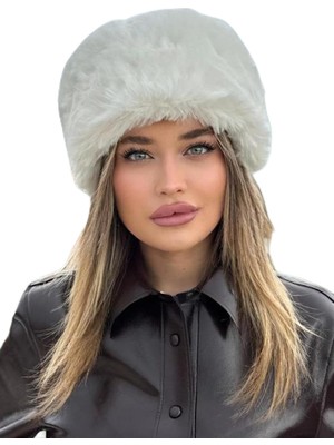 Mollycrush Peluş Kalpak Şapka Suni Kürk Rus Tarzı Şapkası, Mollyklpk