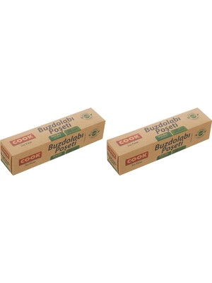 Doğada Çözünür Buzdolabı Poşeti, Orta Boy 24 x 38 cm (30 Adet) 2li Paket