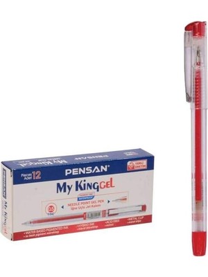 Pensan 6405 My-Kıng Jel Metal Klips Klm Kırmız 0,5 12'li Paket - PE06405KIRMIZI