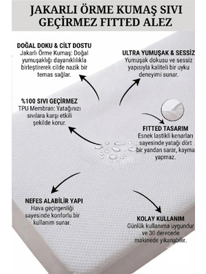 Altın Karma Ultra Soft Sessi̇z 70X10 cm Sıvı Geçi̇rmez Fi̇tted Yatak Koruyucu Alez