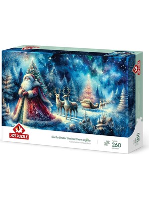 Kuzey Işıkları ve Noel Baba 260 Parça Puzzle