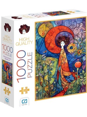 Pelerinli Kadın 1000 Parça 2 2mm Kalınlık 48X68CM Profesyonel Hobi Puzzle Yapboz Serisi