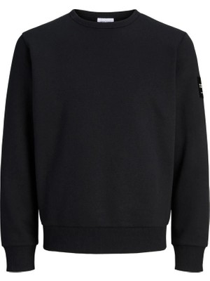 Jack & Jones Jack&jones 12298440 Jjcleveland Sweat Crewneck Black Erkek Sweatshirt