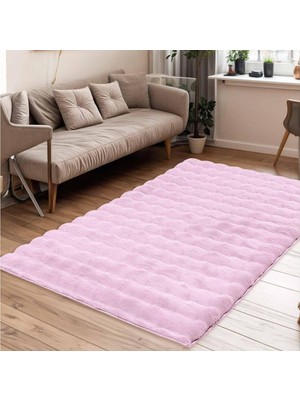 Aden Maya Peluş Halı / Tavşan Tüyü Dokulu / Kaymaz Tabanlı / Makinede Yıkanabilir Modern Hal�