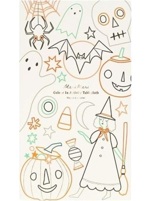 Halloween Colour In Activity Tablecloth - Cadılar Bayramı Aktivite Masa Örtüsü