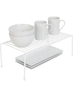 Tel Organizer Dolap Depolama Rafı 22X40CM Beyaz (2)