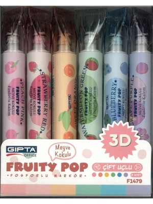 Gıpta Fruity Pop 6 Renk Kokulu Marker