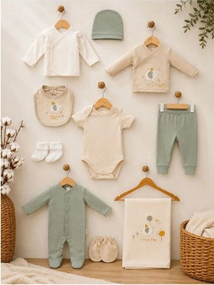 Unisex 10'lu Fil Desenli Zıbın Takımı