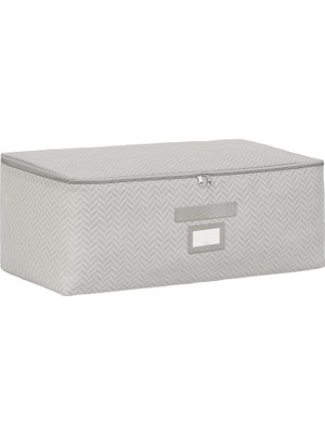 Mey İthalat Ocean Home Textile Orta Boy Gri Balıksırtı Hurç 52 x 28 x 21 cm