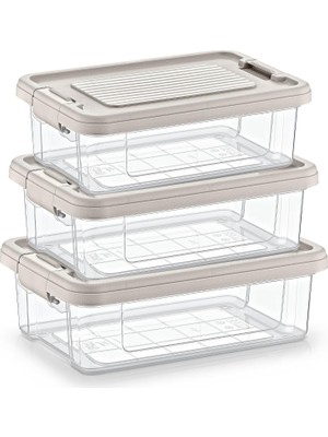 Mey İthalat Hobby Life Infinity 4’lü Mini Boy Saklama Seti (4 x 0.8 Litre) – Mat Dokulu, Istiflenebilir Kilitli Kapaklı Premium Gıda Kabı
