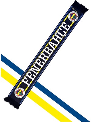 Fenerbahçe Lacivert Üç Renkli Unisex Dokuma Atkı