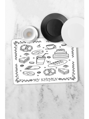 Aymira Home Bulaşık Kurutma Matı Kurulama Kurutma Örtüsü Tezgah Üstü Bulaşıklık 40X50CM Yıkanabilir MAT11