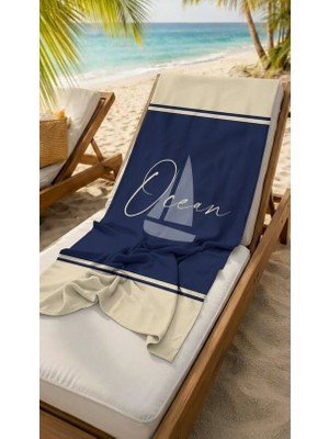 Miami Beach Ocean Dijital Baskılı Plaj Havlusu
