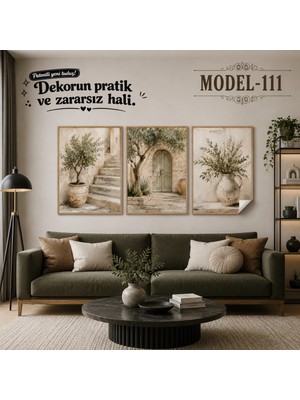 Akıllı Kağıt Statik Tutunma Özellikli Tablo - Poster Manzara (Model- 111)