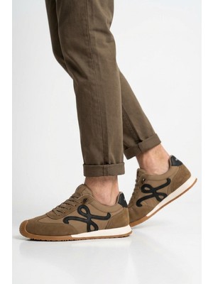 Voyager Camel Bağcıklı Hafızalı Rahat Tabanlı Retro Erkek Casual Ayakkabı Sneaker E472 M