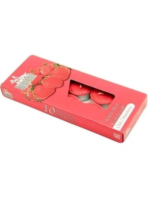 Bozkurt Mum Scented Tealights Çilek 10'lu Paket