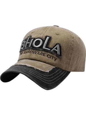 Uniquetrenders Unisex Eskitme Bhola Nakışlı Ayarlanabilir Beyzbol Kep Şapka