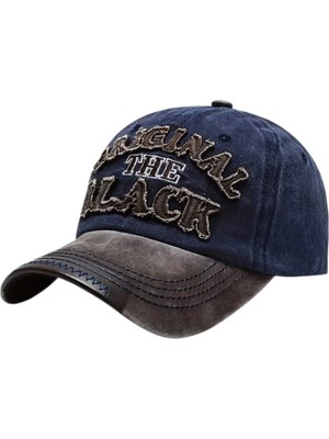 Uniquetrenders Unisex Eskitme Original The Black Nakışlı Ayarlanabilir Beyzbol Kep Şapka