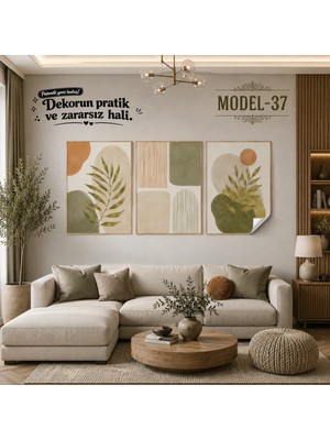 Akıllı Kağıt Statik Tutunma Özellikli Tablo - Poster Modern (Model- 37)