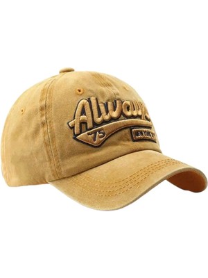 Uniquetrenders Unisex Eskitme Always 75 Nakışlı Ayarlanabilir Beyzbol Kep Şapkası