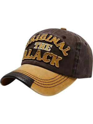 Uniquetrenders Unisex Eskitme Original The Black Nakışlı Ayarlanabilir Beyzbol Kep Şapka