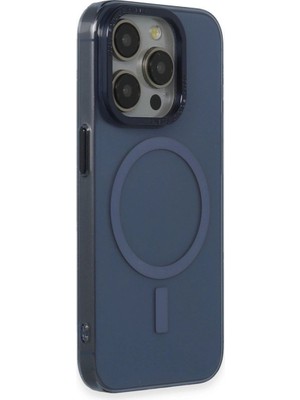 Royaleks Apple Iphone 15 Pro Max Kılıf Anka Pc Magneticsafe Sert Metal Kapak - Lacivert