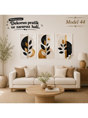 Akıllı Kağıt Statik Tutunma Özellikli Tablo - Poster Modern (Model- 44)
