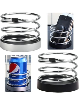 Ozka Concept Yaylı Bardaklık Bardak Içeçek Tutucu Gri