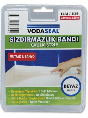 TeknoKapsül Vodaseal Küvet Kenar Sızdırmazlık Bandı 38 mm 3,35 Metre