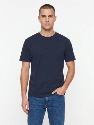 Levi's Vıntage Fıt Erkek Lacivert Bisiklet Yaka Logo Detaylı T-Shirt A9440-0024