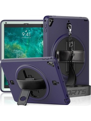 sbodurhome Apple Ipad 5 Air 9.7 Kılıf Strap-C Otterbox Tablet Kapak - Lacivert