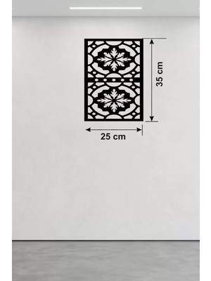 Bezos Kar Tanesi ve Barok Desenli Ahşap Duvar Tablosu - 25X35 cm Lazer Kesim Pano