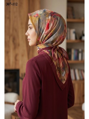Mismarascarf Desenli Bambu Kraş Pamuk Eşarp 307-112