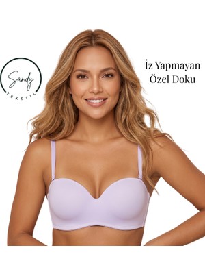 Kadın Dolgusuz Mikro Beyaz Straplez Sütyen