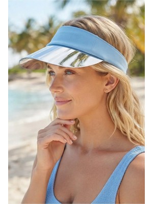 Uniquetrenders Kadın Aynalı Uv Güneş Korumalı Geniş Siperli Ayarlanabilir Vizör Tenis Şapka
