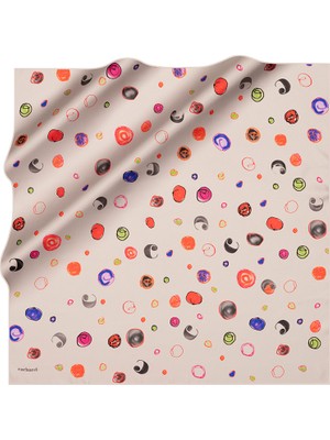 Cacharel Gri 90X90 Ipek Twill Eşarp
