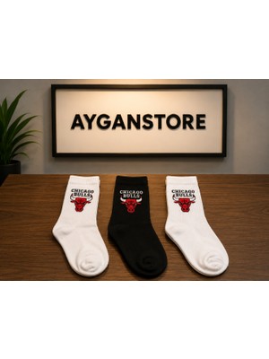 Aygan Store 3 Çift Yeni Şekil Kolej Spor Tenis Çorap Kombinleri 3 Adet