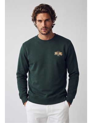 Jack & Jones Jack&jones 12298492 Jjaero Sweat Crew Neck Scarab Erkek Sweatshirt