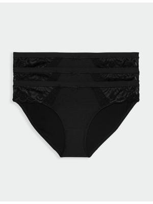 Marks & Spencer 3'lü Amelia Dantelli Bikini Külot Seti