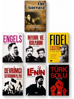 📚 Devrim Tarihi ve Sol Düşünce Kitap Seti 7 Kitap | Che Guevara, Lenin, Engels, Fidel Castro, Türk Solu, Mahir ve Ibrahim