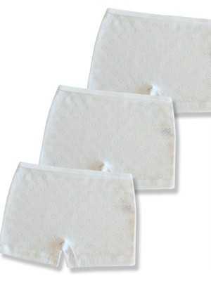 Panfilia %100 Pamuk Kız Çocuk Boxer 3'lü Set / Külot / Iççamaşır