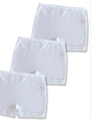 Panfilia %100 Pamuk Kız Çocuk Boxer 3'lü Set / Külot / Iççamaşır