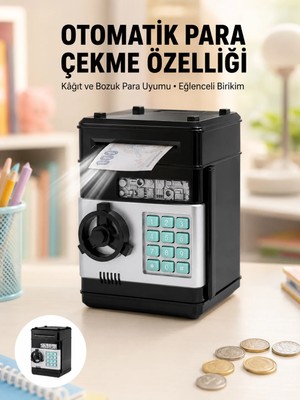 Meks Para Kasası Görünümlü Elektronik Şifreli Kumbara