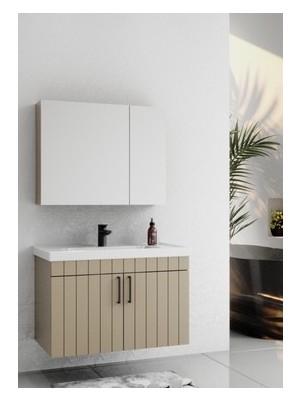 Esranın Dünyası 80 cm Lake Kapuçino Renkli Banyo Dolabı
