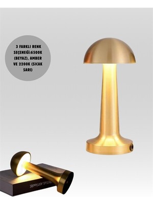 Nurton USB Şarjlı Dokunmatik LED Masa Lambası – 3 Renk Modu & Dimmer