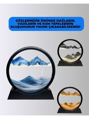 Nurton Zihin Açıcı Kum Manzarası – 3D Dinamik Kum Tablosu Dekoratif Dönüştükçe Yenilenen Sakinleştirici Sanat Eseri