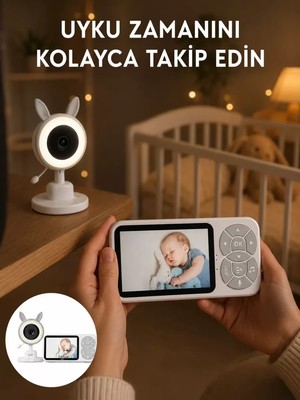Nemere Ithalat LCD Ekranlı Bebek Izleme Kamerası Ninnili Gece Görüşlü Güvenlik Sistemi Yeni Nesil
