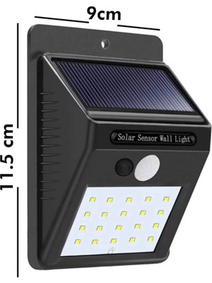 Nurton Bahçe Aydınlatması Güneş Enerjili LED Işık Lamba Sensörlü Dekoratif Yeni Nesil